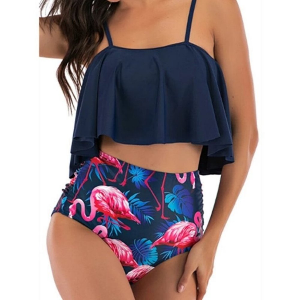 2 Piece Bathing Suits For Women, Trendy High Waist